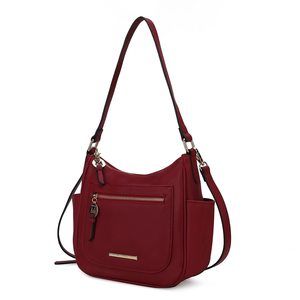 Crossbody Bag, Vegan Leather Shoulder Bag Handbag Purse By Mia K Red :)